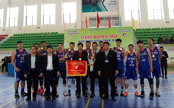 Trường ĐHSP TDTT Hà Nội giành HCV tại Giải Bóng rổ nam sinh viên toàn quốc cup Nutifood năm 2019