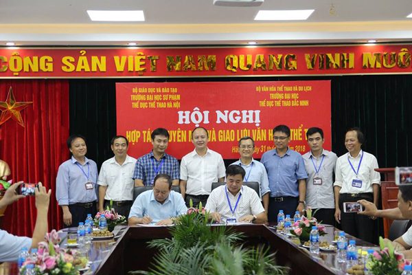 Hội nghị hợp tác chuyên môn với Trường ĐH TDTT Bắc Ninh tạo dấu mốc mới cho 2 trường
