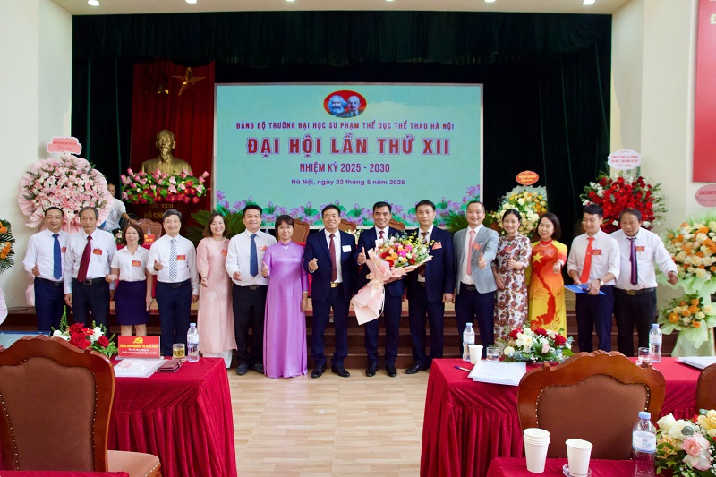 Đại hội Đảng bộ Trường Đại học Sư phạm Thể dục Thể thao Hà Nội lần thứ XII, nhiệm kỳ 2025-2030 thành công tốt đẹp
