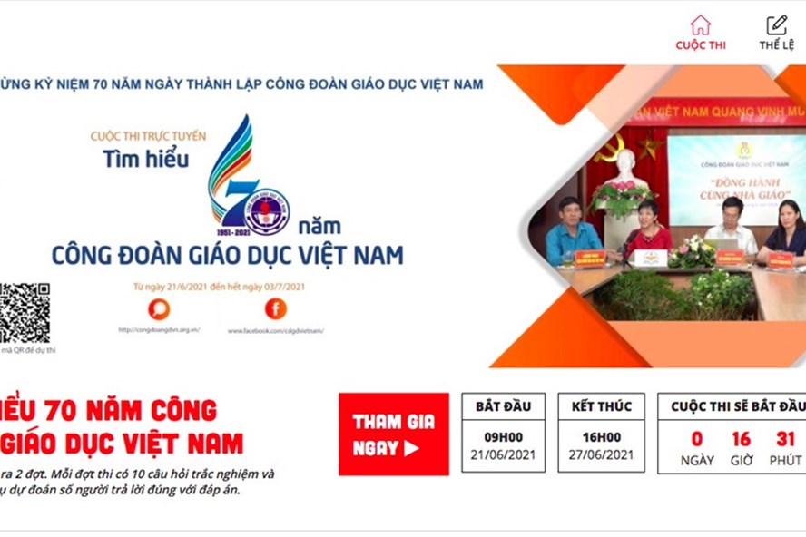 Đoàn viên Công đoàn Trường sôi nổi tham gia cuộc thi “Tìm hiểu 70 năm Công đoàn Giáo dục Việt Nam”