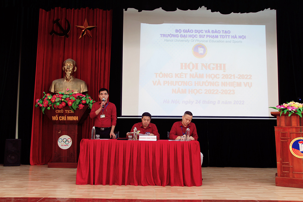 Trường Đại học Sư phạm TDTT Hà Nội tổng kết năm học 2021-2022 và triển khai nhiệm vụ năm học 2022-2023