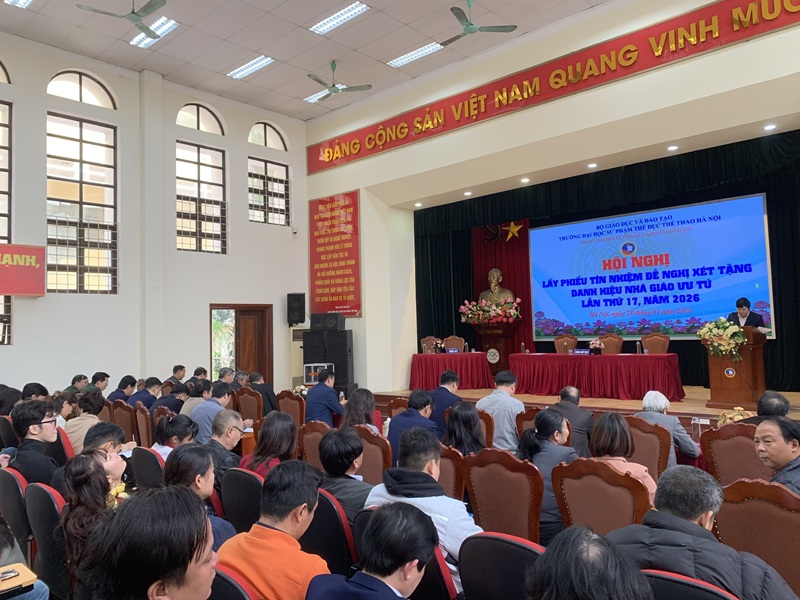Trường Đại học Sư phạm TDTT Hà Nội tổ chức lấy phiếu tín nhiệm đề nghị xét tặng danh hiệu “Nhà giáo Ưu tú” lần thứ 17