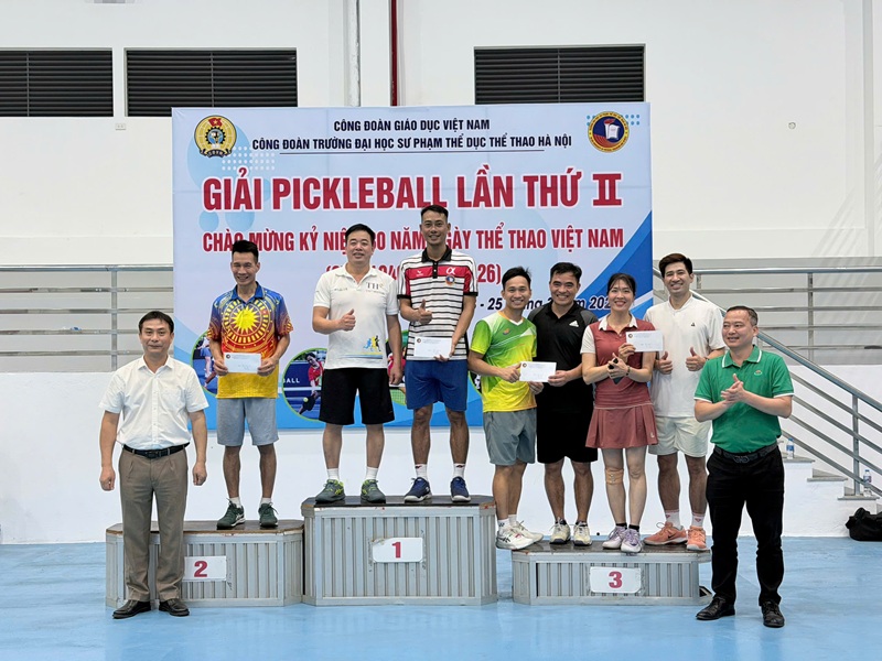 BẾ MẠC VÀ TRAO GIẢI PICKLEBALL CÔNG ĐOÀN TRƯỜNG LẦN THỨ II NĂM 2026